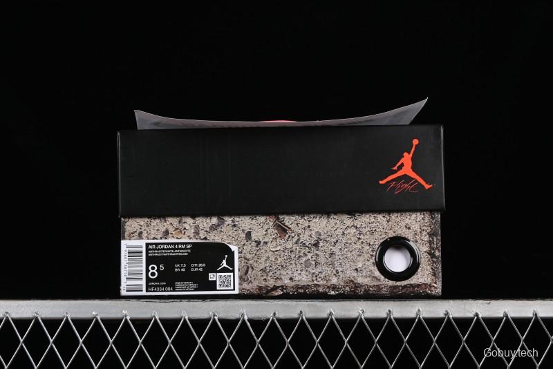 Nike Air Jordan 4 Remastered Retro Sneakers with Suede and Textile Upper - HF4334-004