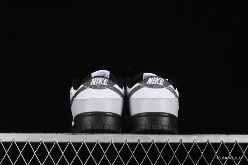 Nike Dunk Low "Glitter Swoosh" Light Silver SB Low-Top Casual Skate Shoes - HQ3462-191