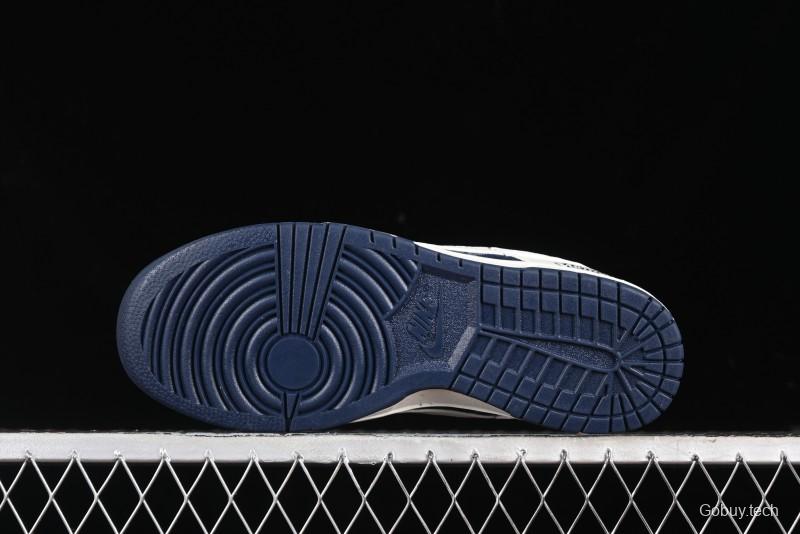 Nike SB Dunk Low LV Collaboration - Light Blue Denim Print Anniversary High-End Custom Low-Top Casual Skate Shoes - XB3802-359
