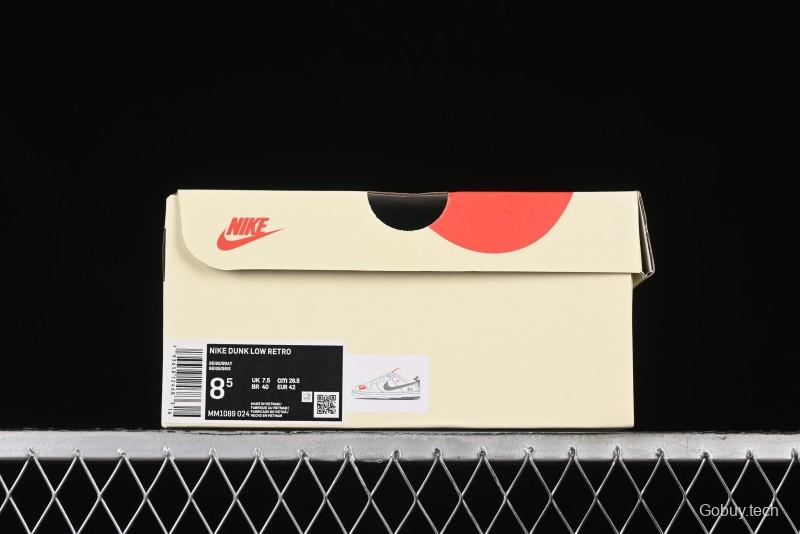 Nike SB Dunk Low Stussy Collaboration Patch Grey White Dark Grey Swoosh Anniversary Custom Low-Top Casual Skate Shoes - MM1089-024