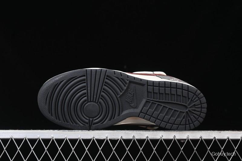 Nike SB Dunk Low Supreme Collaboration - Grey White Red Anniversary Customized Low-Top Casual Sneakers - XS1186-102