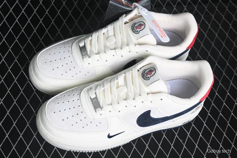 Nike Air Force 1 '07 Low Moncler Collaboration - Light Blue & Pigment Dyed Two-Tone Low-Top Casual Sneakers - CH6336-512