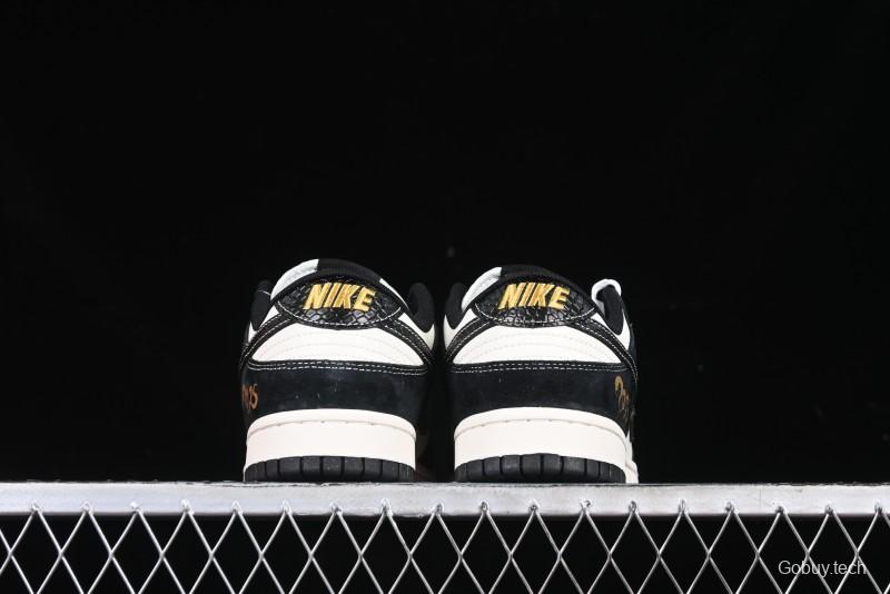Nike SB Dunk Low Supreme Year of the Snake Limited Edition Black Snake Print Low-Top Casual Sneakers - XS1086-016