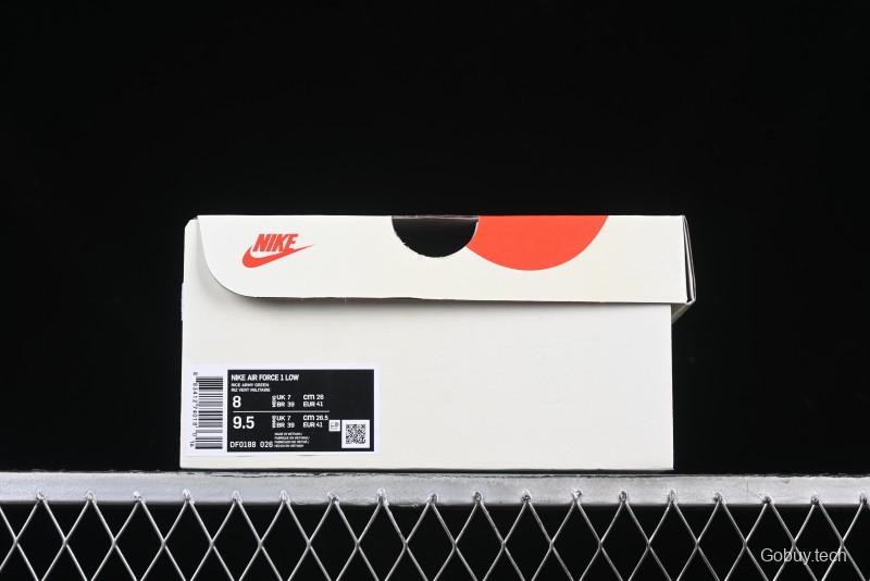 Nike Air Force 1 '07 Low The North Face Collaboration Green Snake Swoosh Casual Sneakers - DF0188-026