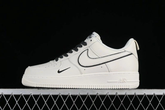 Nike Air Force 1 '07 Low Classic Black Mini Swoosh Starry Sky Casual Sneakers - MJ0319-021