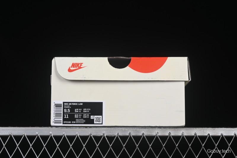 Nike Air Force 1 '07 Low Casual Sneakers in Light Grey with Custom Hardware - DF0188-036