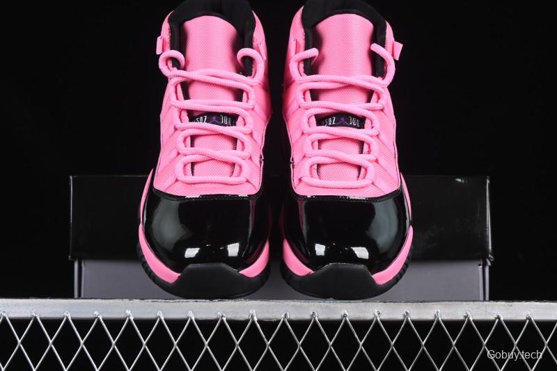 Nike Air Jordan 11 Retro High Top Basketball Shoes in Black Pink - CT8012-500