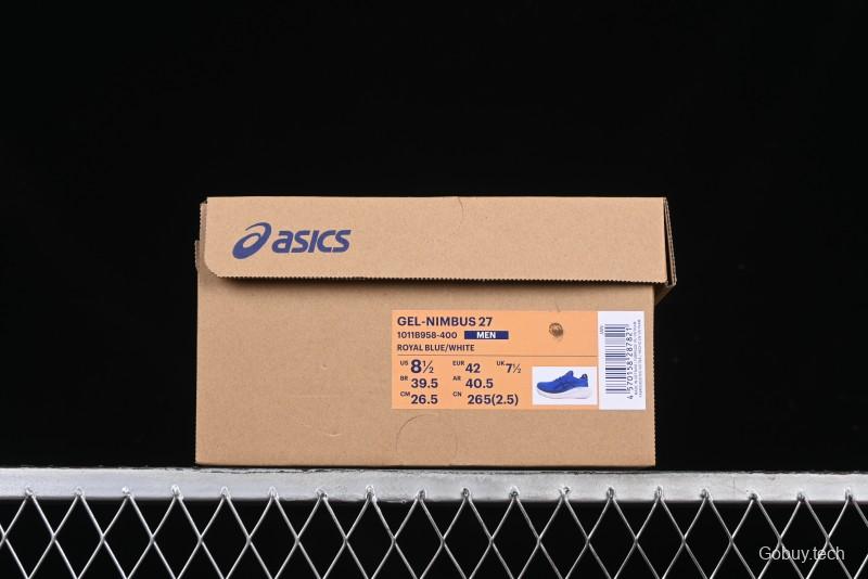 Asics Gel-Nimbus 27 Retro Breathable Casual Shoes Cushioned Mens Durable Running Shoes - 1011B958-400