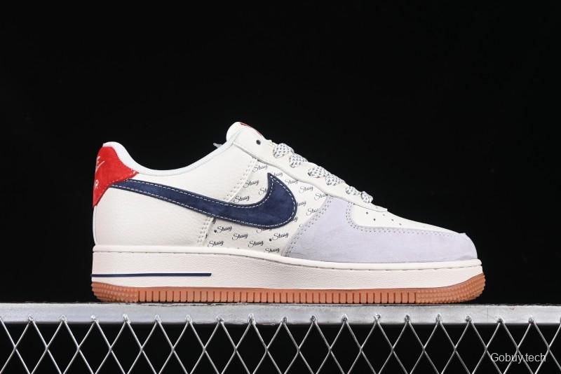 Nike Air Force 1 '07 Low Stussy Collaboration Year of the Snake Limited Edition Red Snake Low-Top Casual Sneakers - XS1958-502