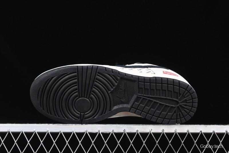 Nike SB Dunk Low Supreme Collaboration - Beige Brown Anniversary High-End Custom Low-Top Casual Skate Shoes - XS1086-003