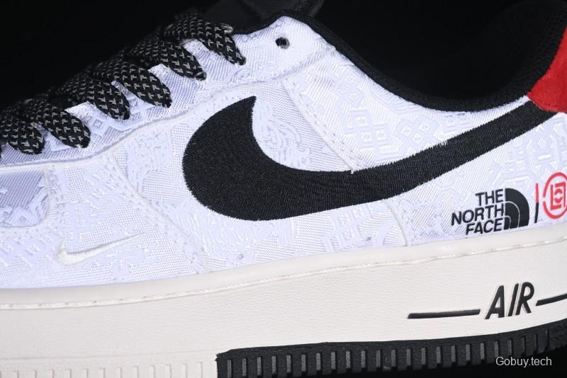 Nike Air Force 1 '07 Low North Face Edison Chen Collaboration White Silk Dual-Tone Casual Sneakers - DM6868-054