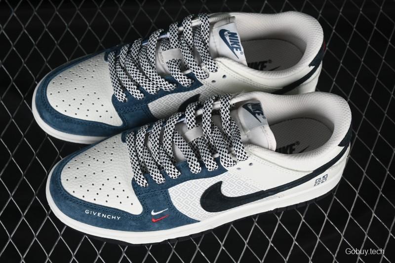Nike SB Dunk Low Givenchy Monogram Black Hook Anniversary Customized Low-Top Casual Skate Shoes - DJ2024-123