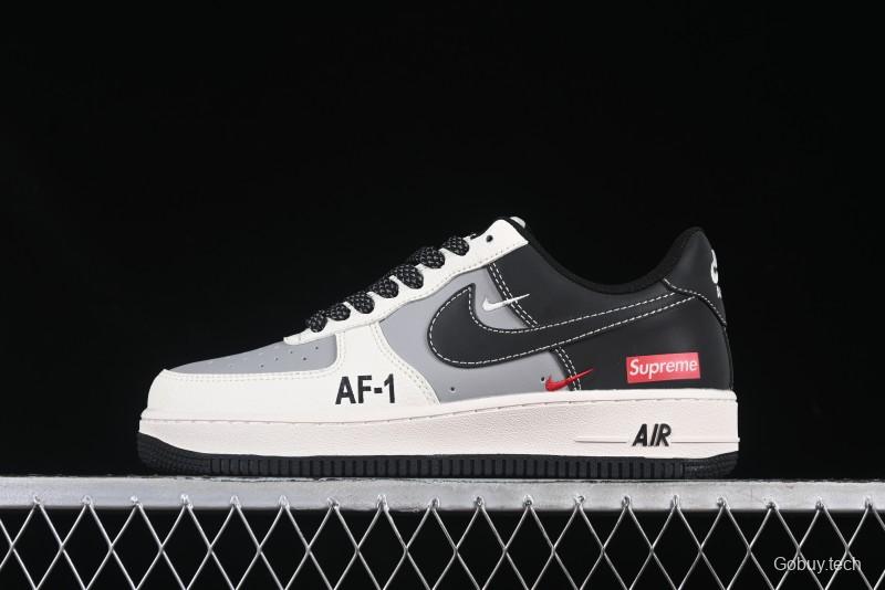 Nike Air Force 1'07 Low Supreme Casual Sneakers in Beige Grey Black - HH7518-055
