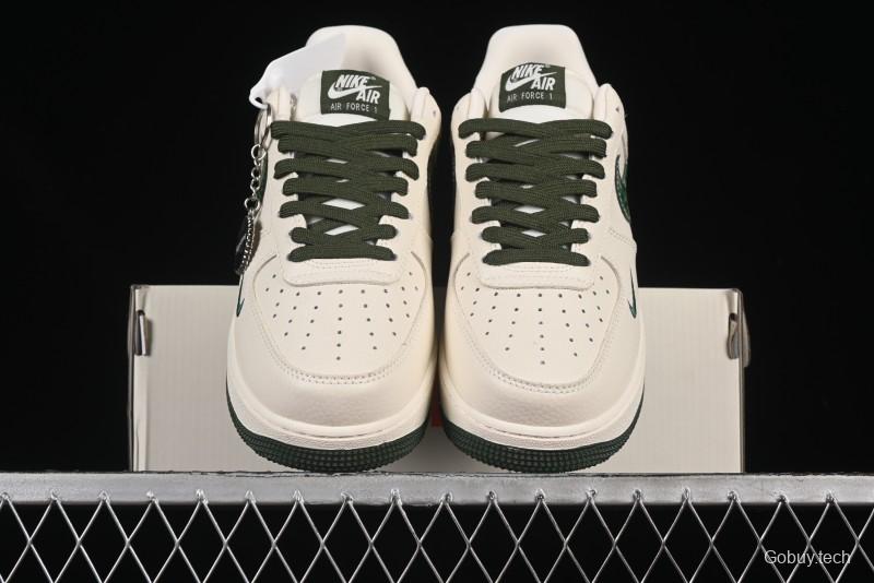Nike Air Force 1 '07 Low Supreme Collaboration Green Camo Swoosh Casual Sneakers - KK1988-069
