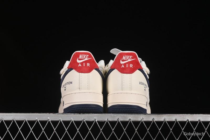 Nike Air Force 1 '07 Low LV Collaboration Blue Swoosh Drawstring Casual Sneakers - DM6868-083