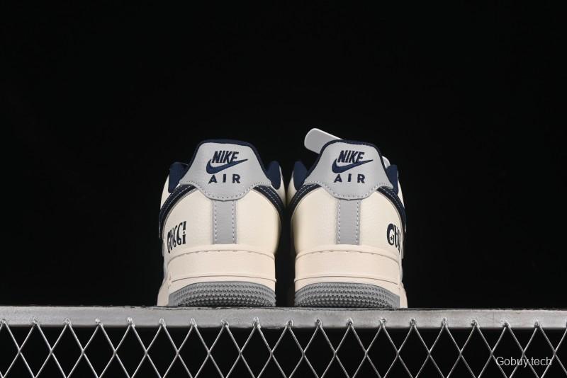 Nike Air Force 1 '07 Low Gucci Collaboration Grey Blue Swoosh Casual Sneakers - XS1958-543