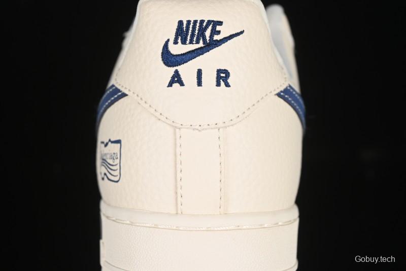 Nike Air Force 1'07 Low Balenciaga Collaboration Blue Woven Label Low-Top Casual Sneakers - DF0188-062