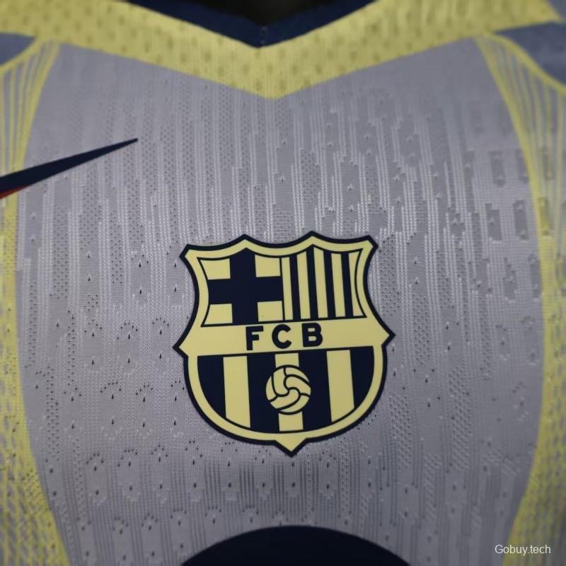 Player Version 25/26 Barcelona Light Blue with Geometric Pattern Jersey