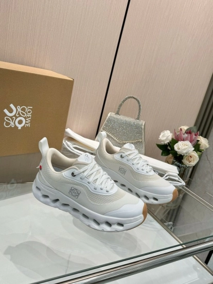 2025 Unisex Loewe White Green Orange Blue Black Grey Polyester Mesh Running Shoes Loewe X On KFY00300