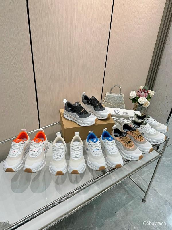2025 Unisex Loewe White Mesh Sneakers Collaboration KFY00300