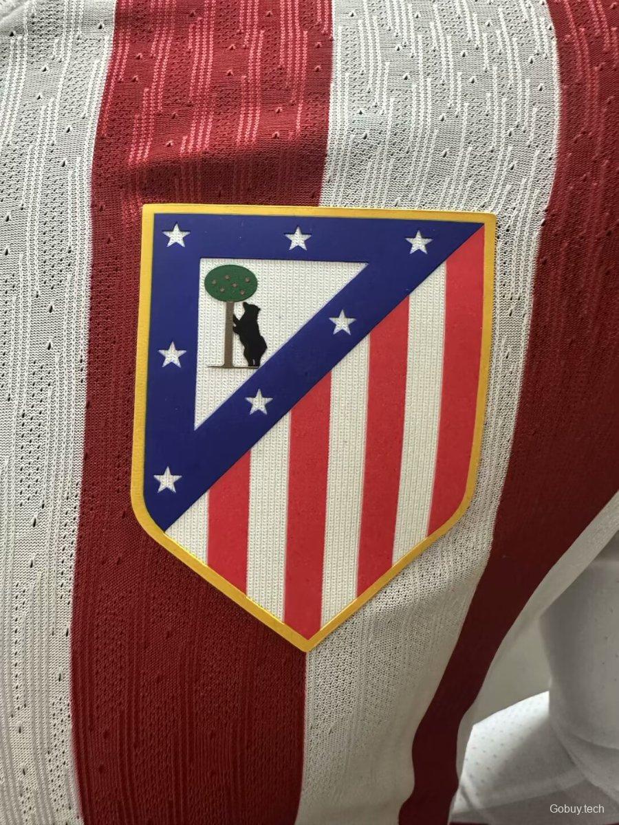 2025/26 Player Version Atletico Madrid Home Long Sleeve Jersey